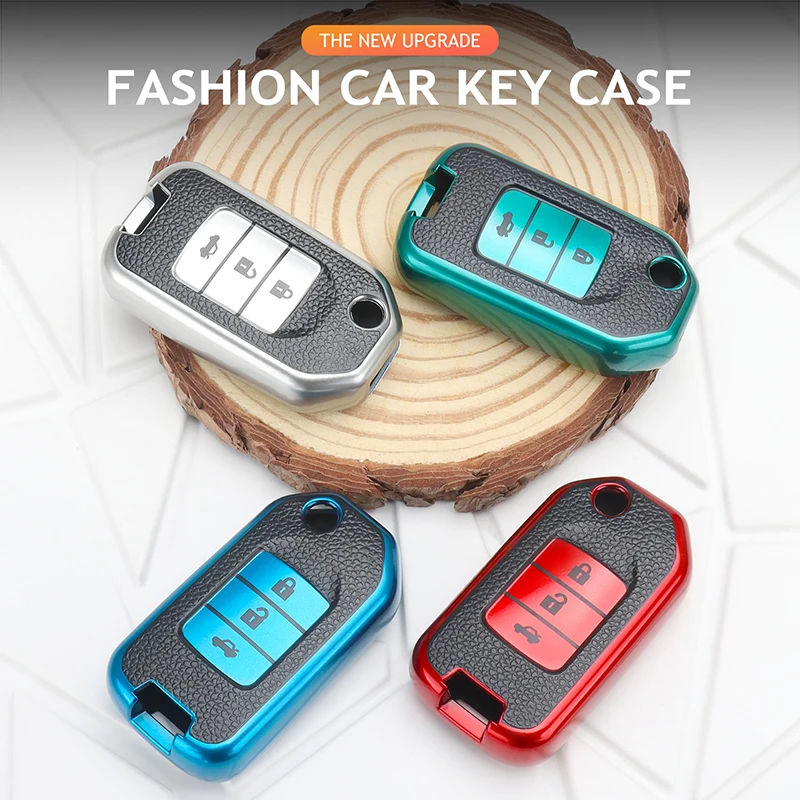 

Чехол для автомобильного ключа из ТПУ для Honda Civic CRV CR-V HR-V XR-V Crider City Jade Odyssey Pilot Fit Accord, чехол для ключа, автомобильные аксессуары