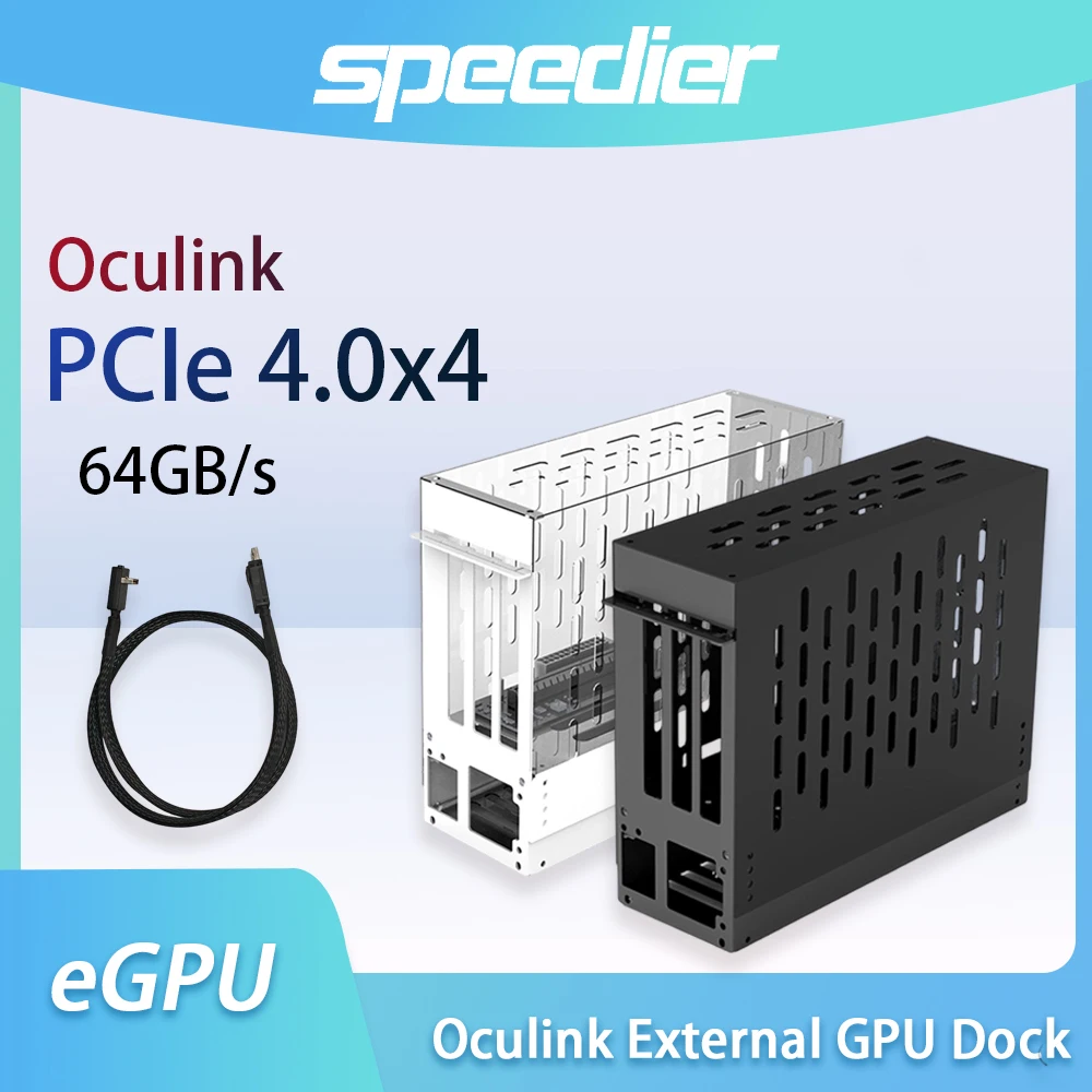 

Oculink eGPU Graphics Card Dock PCIe 4.0 X4 64GB/s for Laptop/ Mini PC Supports ELFX\1U Power Portable External GPU Enclosure