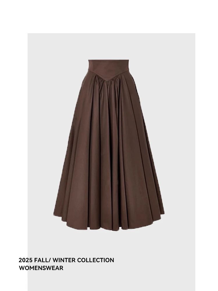 

Forever 2, юбка-миди трапециевидной формы с высокой талией, шерстяная клетчатая плиссированная осенняя мода, женская одежда больших размеров, повседневная одежда для поездок на работу