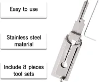 2-in-1 Key Decoder SS001 Precision Hook and Pick Set Lock Decoder Car Maintenance Hand Measuring Tool O-ring Pickup Repair Kits
