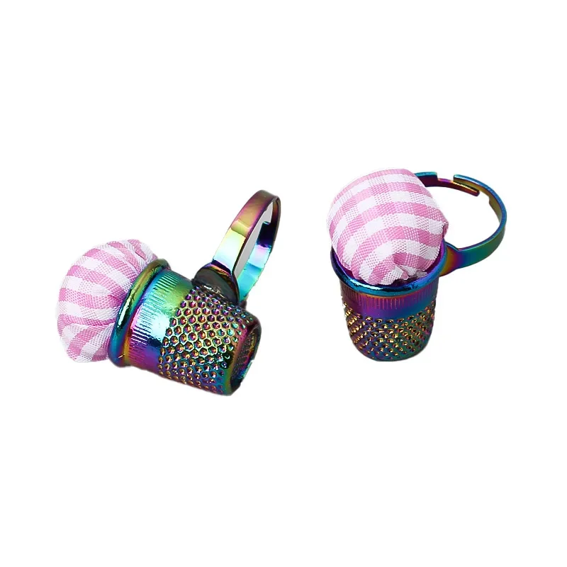 1pc Sewing Kit Type of DIY Sewing Tool of Thimble + Ring Pin Cushion for Needlework, Handcraft