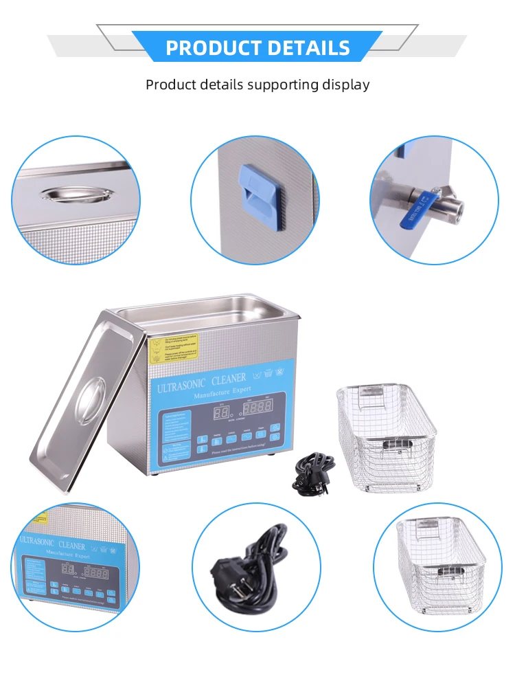 CHKJ-2025NEW2L-30L Capacity 28/40kHz with Heating Timer Dual-Frequency Ultrasonic Cleaner for Vinyl Records CD Jewelry Glasses L