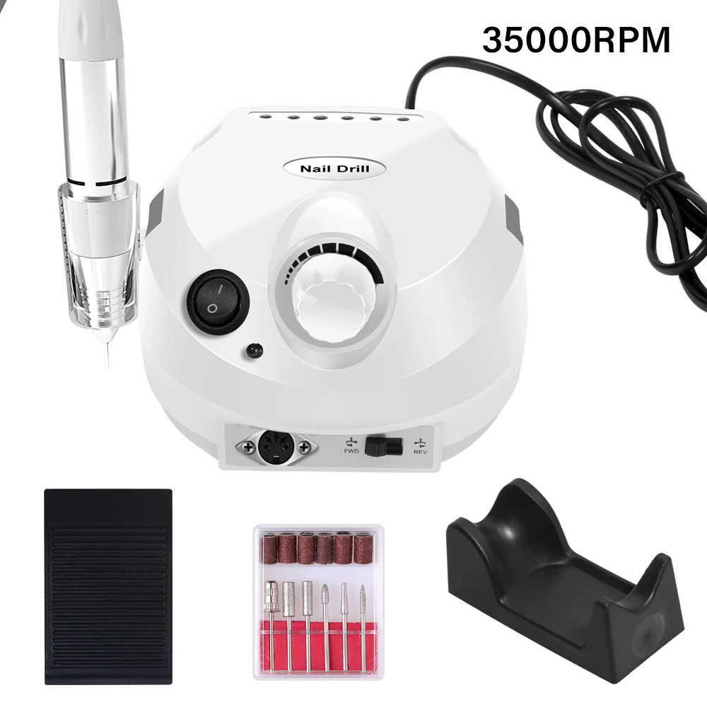 LULAA 35000RPM Nagel Bohrer Maschine Elektrische Maniküre Fräser Kit Für Gel Polnisch Professionelle