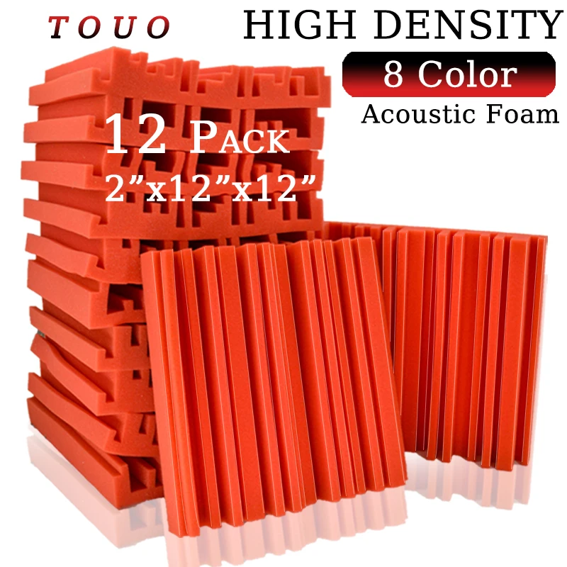 

TOUO12 Pcs Broadband Soundproof Foam Studio Acoustic Foams Acoustic Treatment Sound-Absorbing Ktv Room High Density material