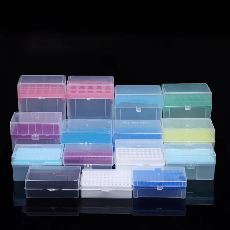 Square plastic pipette suction head box red core step type 10 100 200ul 1 5 10ml 60/96/100 holes