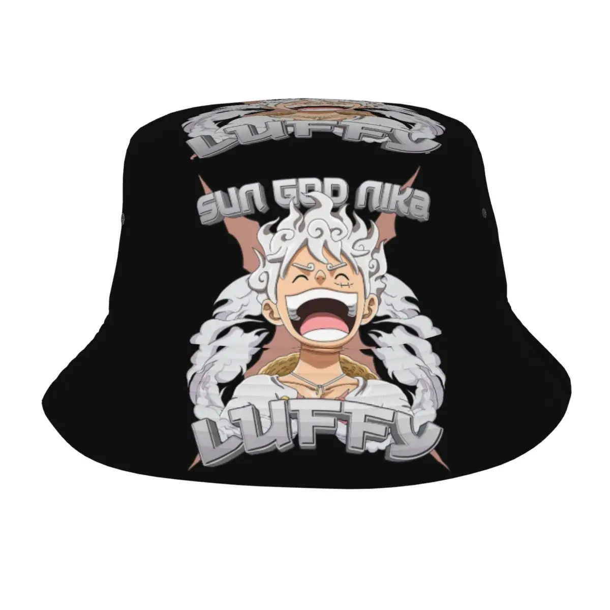 Monkey D. Luffy Anime Bucket Hats für Damen, Strand, One Piece, japanischer Anime, Sonnenhüte für den Außenbereich, Angelhut, Panamka