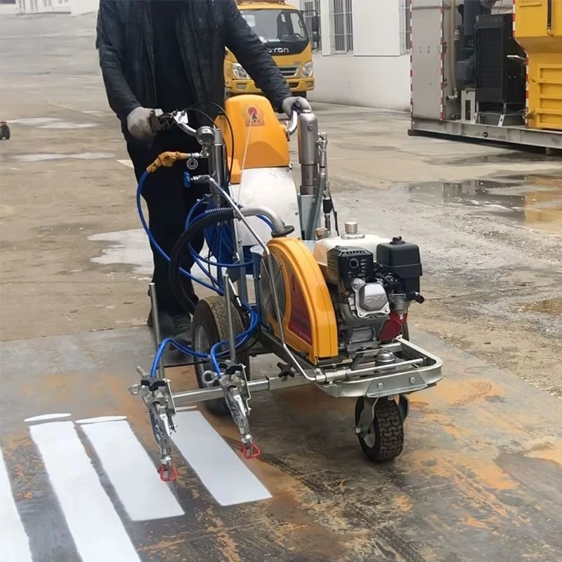HW-12L Hand Push Pavement Cold Spray Road Surface Marking Line Machine for Cold Plastic