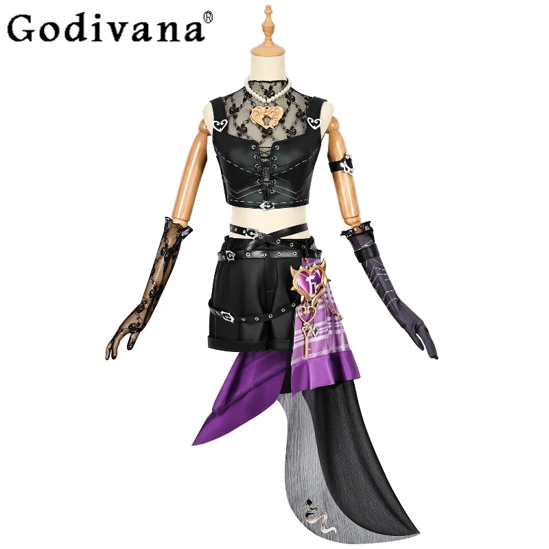 لعب الأدوار حفلة تأثيري الزي النساء لعبة الهوية الخامس ميكانيكي تأثيري حلي الفتيات الأساسية تريسي ريزنيك مجموعة قصيرة للهالوين #5