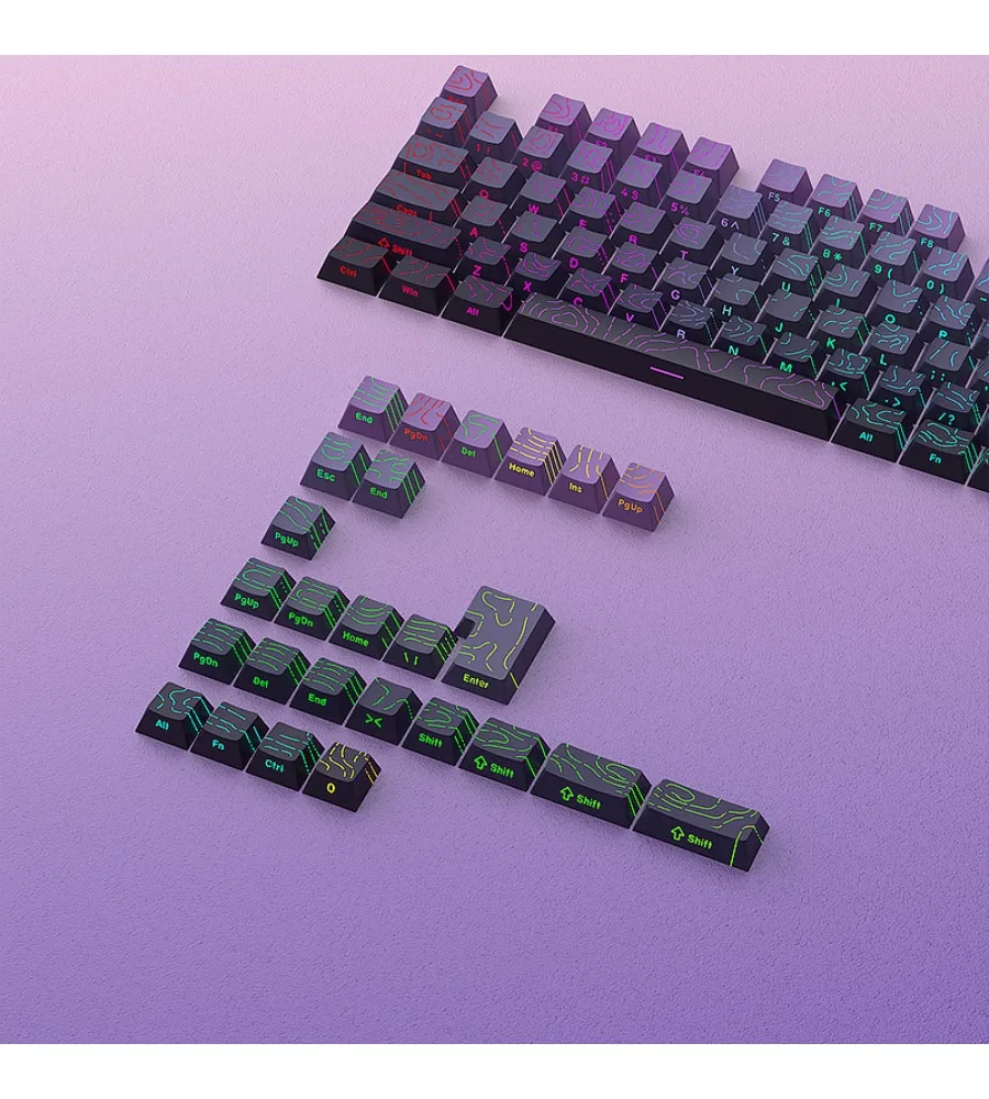 

Ziqi Donglai Contour 4.0 Keycap Original Height 130 Keys Small Full Set Crack Luminous