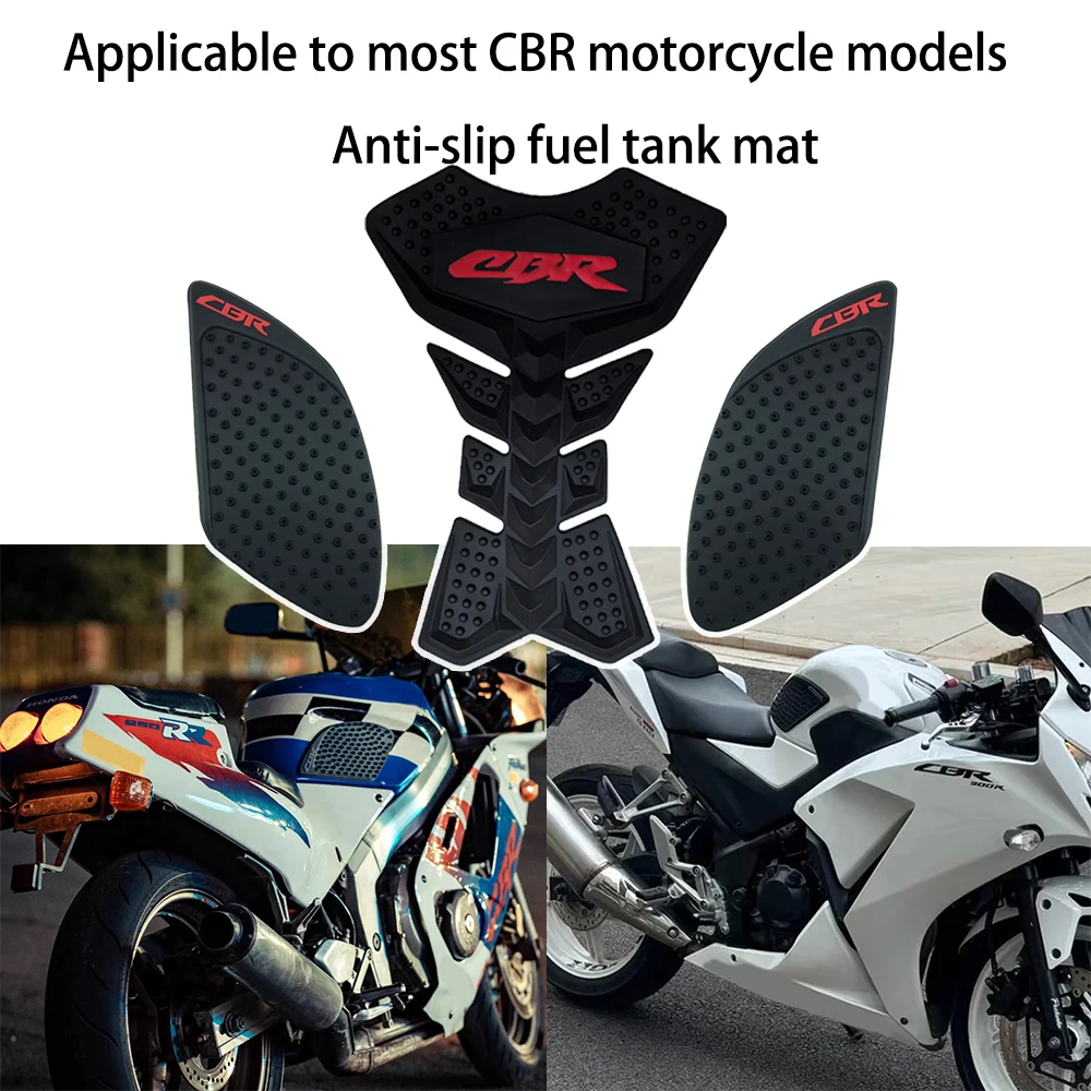 For Honda CBR CBR650R CBR300R CBR250R/R CBR600 CBR600RR F2 F3 F4 F5 Motorcycle Rubber Anti-Slip Sticker Tank Pad Protective