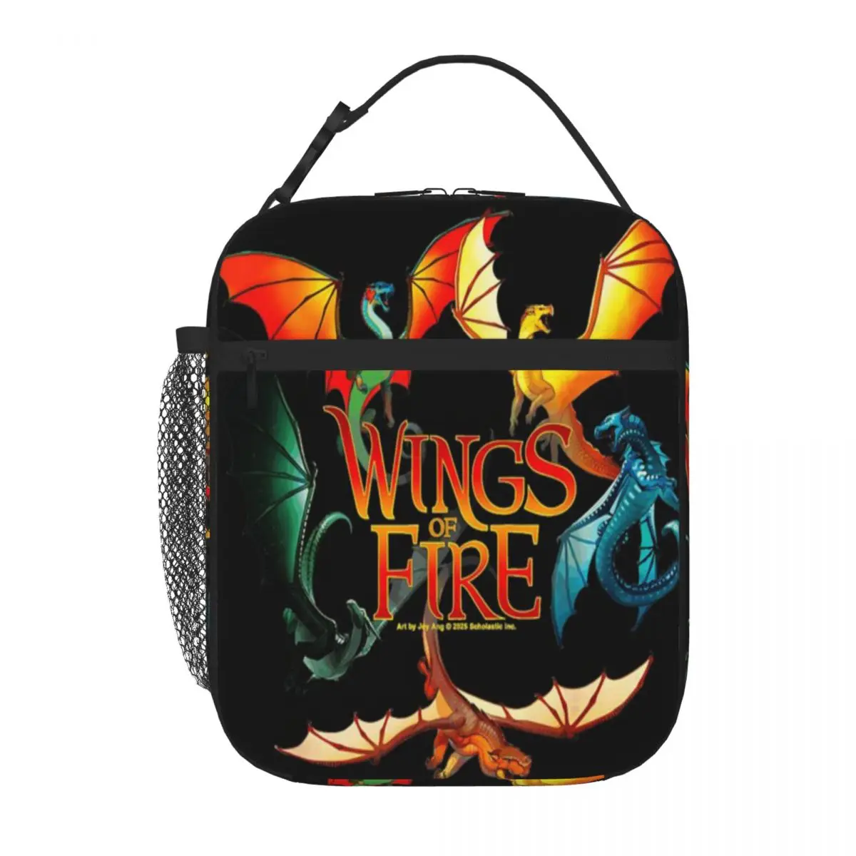 Hot Sale Wings Of Fire Dragon Book Series Fan Monochrome Bento Bag Office Meal Prep Lunch Handbag