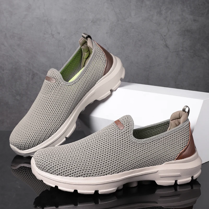 Men's Slip in Loafers, Casual Sports Black Walking Slippers, Mesh Breathable Tennis Shoes new blanace shoes 2025