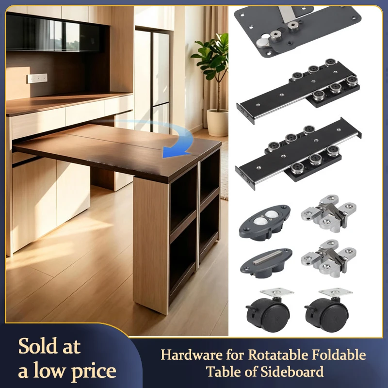 Multifunctional 90 Degree Rotating Foldable Desk Table Connector Small Cyclone Flip Panel High Load Bearing For Home Office