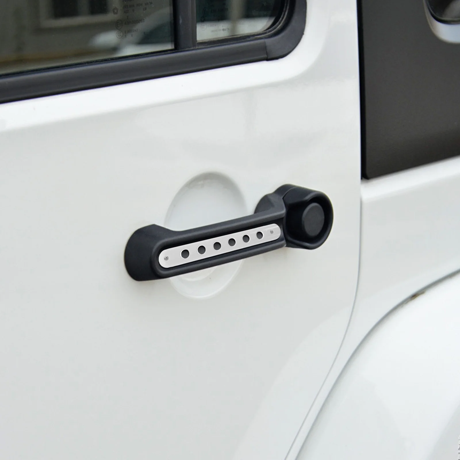 

Aluminum Alloy Door Handle Trim White Decorative Inserts Cover Fits 2007-2018 Easy Installation Exterior Car