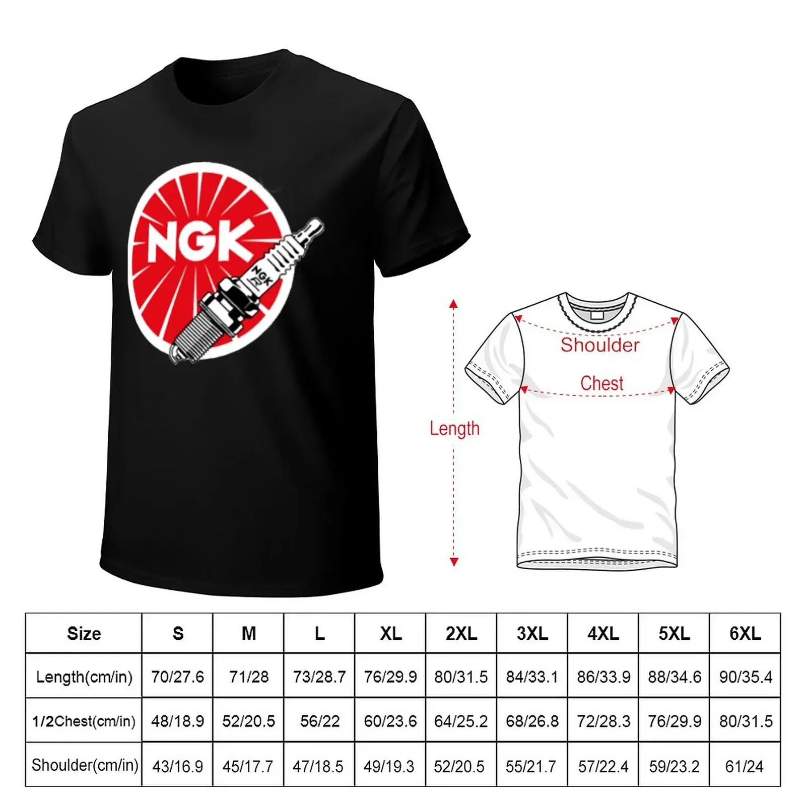 JDM Spark Plugs, NGK Racing T-Shirt.png T-Shirt summer top animal prinfor boys mens graphic t-shirts pack