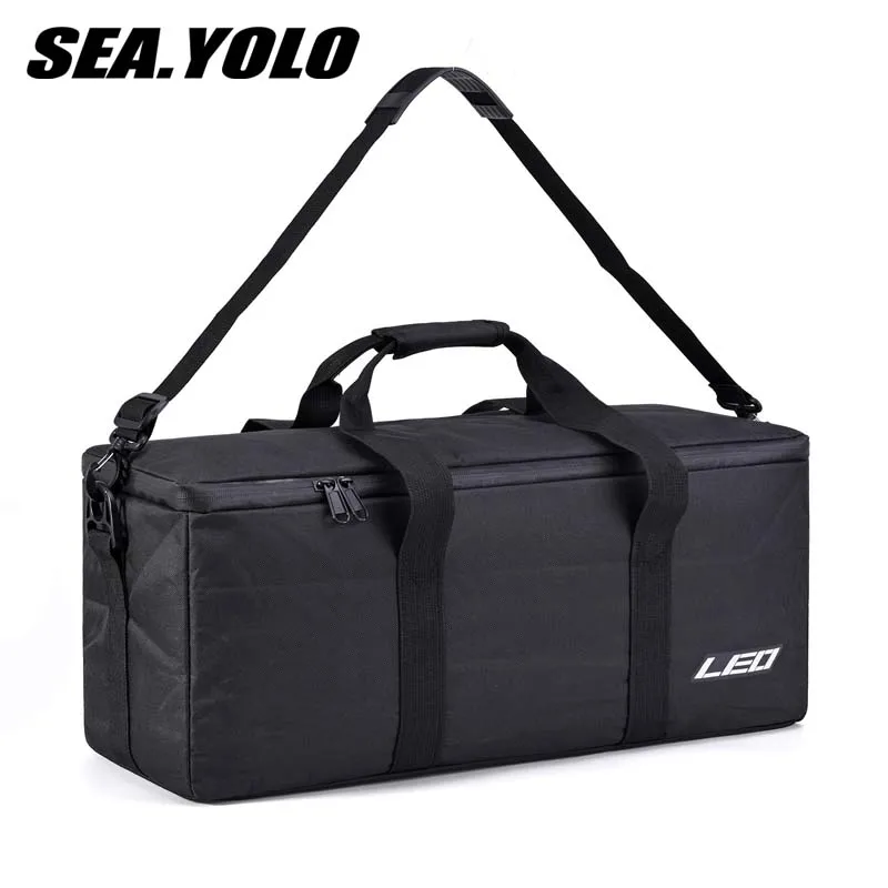 Sea.Yolo Rectangular Ice Fishing Bag Nylon55cm Portable Single Shoulder Outdoor Fishing Rod Bag