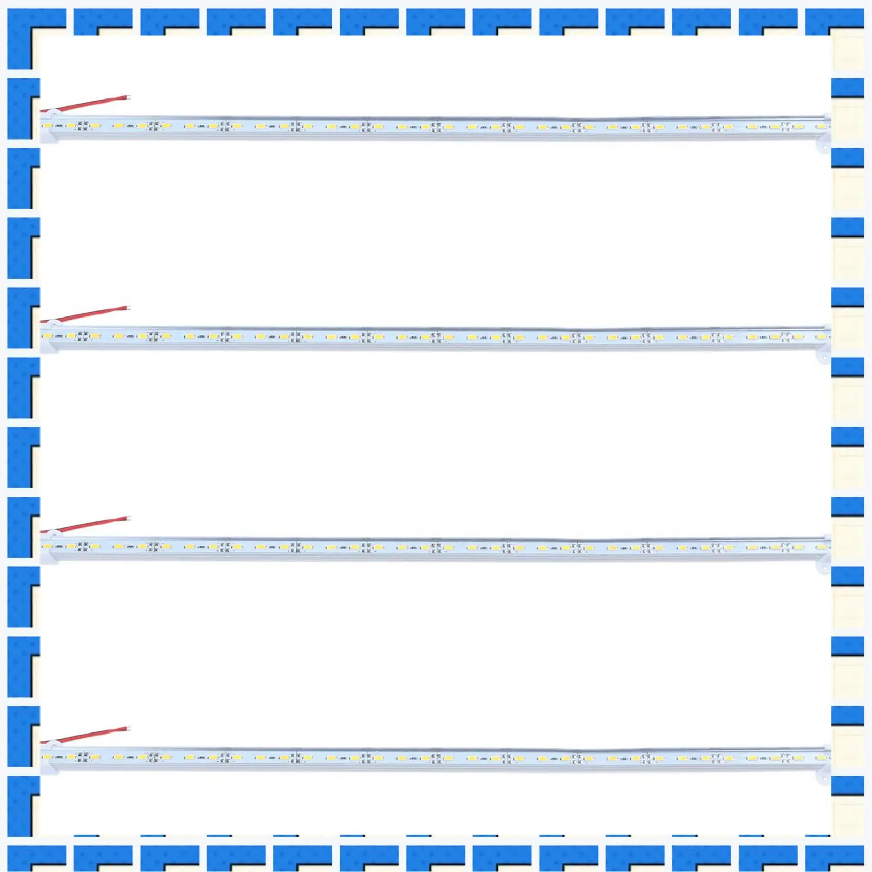 

ABNG 4X 50CM 12V 36 LED 5050 SMD Hard Strip Bar Light Aluminum Rigid Warm White