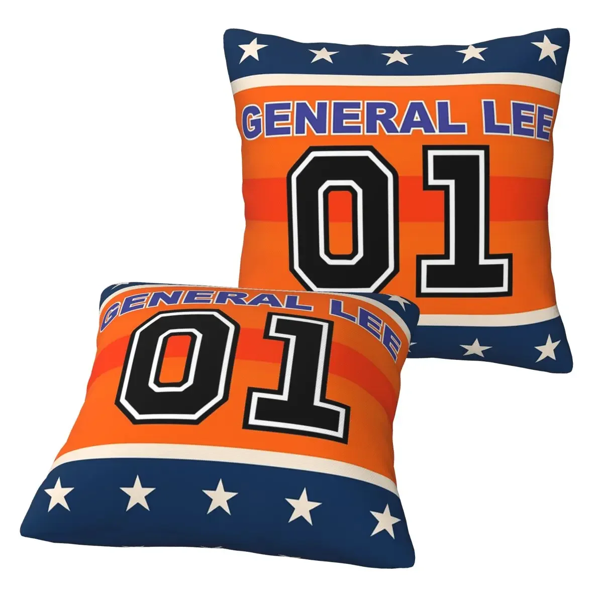 Dukes Of Hazzard Good Ol'Boys Racing Car 01 General Lee, 2 fundas de almohada cuadradas, funda de almohada, cojín decorativo para el hogar y el sofá