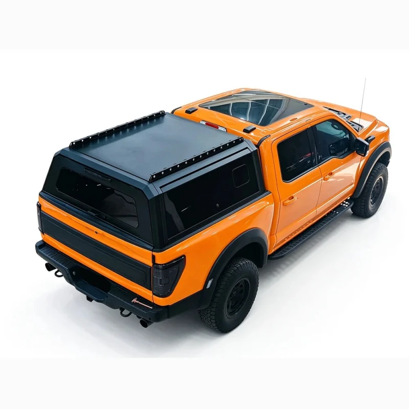 Auto Parts Sturdy Rustproof OEM Custom 3-Door Full Glass High Rise Cap Smoke Tempered Hardtop Tonneau Cover