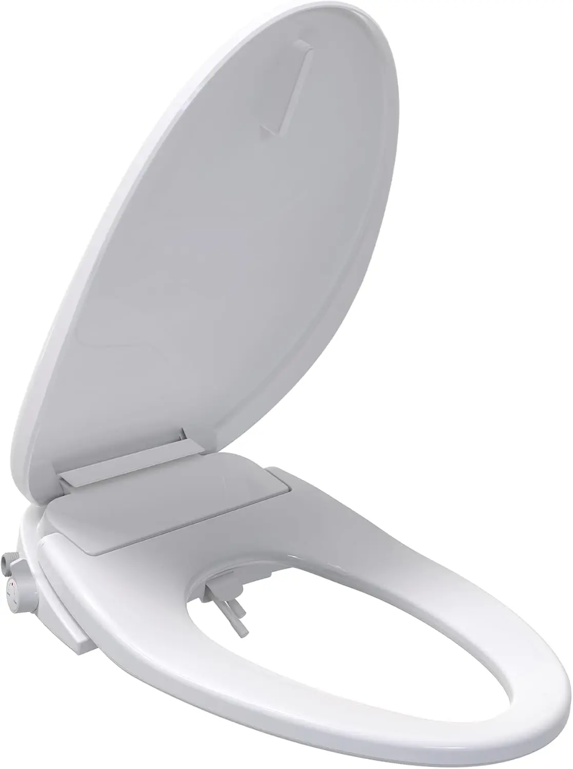 BB500 Low Profile Electric Bidet Toilet Seat, Warm Water, Slim Heated Seat with Smart Sensor and Slow Close Lid, Night Light