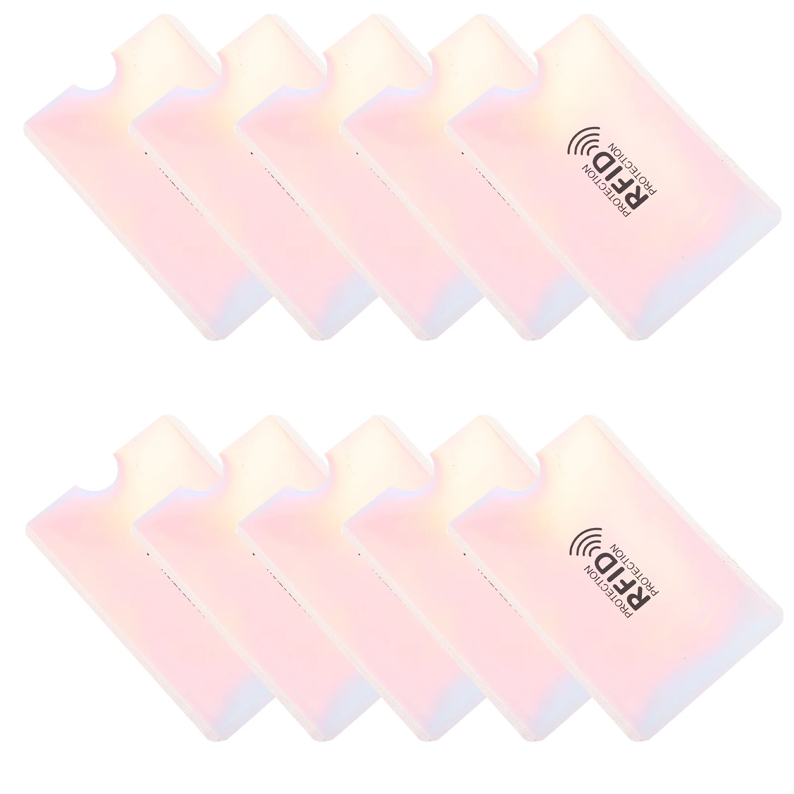 10 Pcs Anti Aluminum Holder Badge Shielding Sleeves Prevent Scanning Degaussing Slim Lightweight Reusable