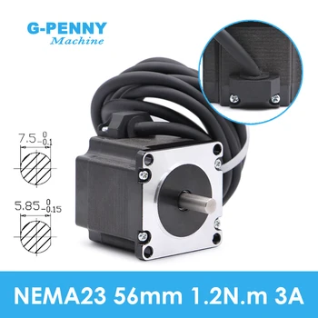 G-Penny CNC 조각 밀링 기계용 스텝퍼 모터, 3D 프린터용, 4 와이어, 3.0A, 1.2N.m, 57x56 NEMA23