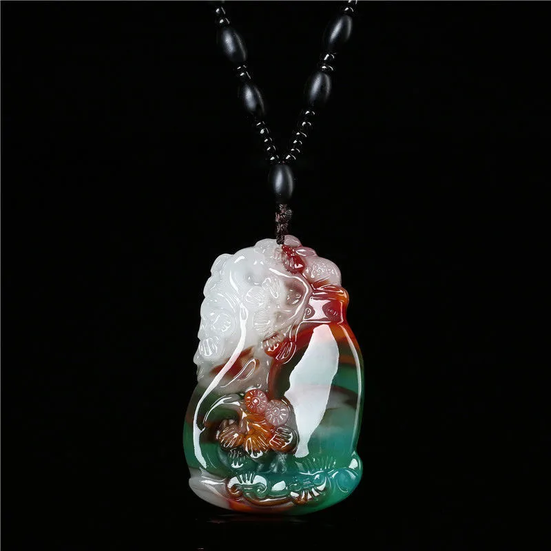 

Xinjiang Hetian Jade Vase Pendants for Men and Women with Natural Flowers and Rich Jade Lucky Pendants