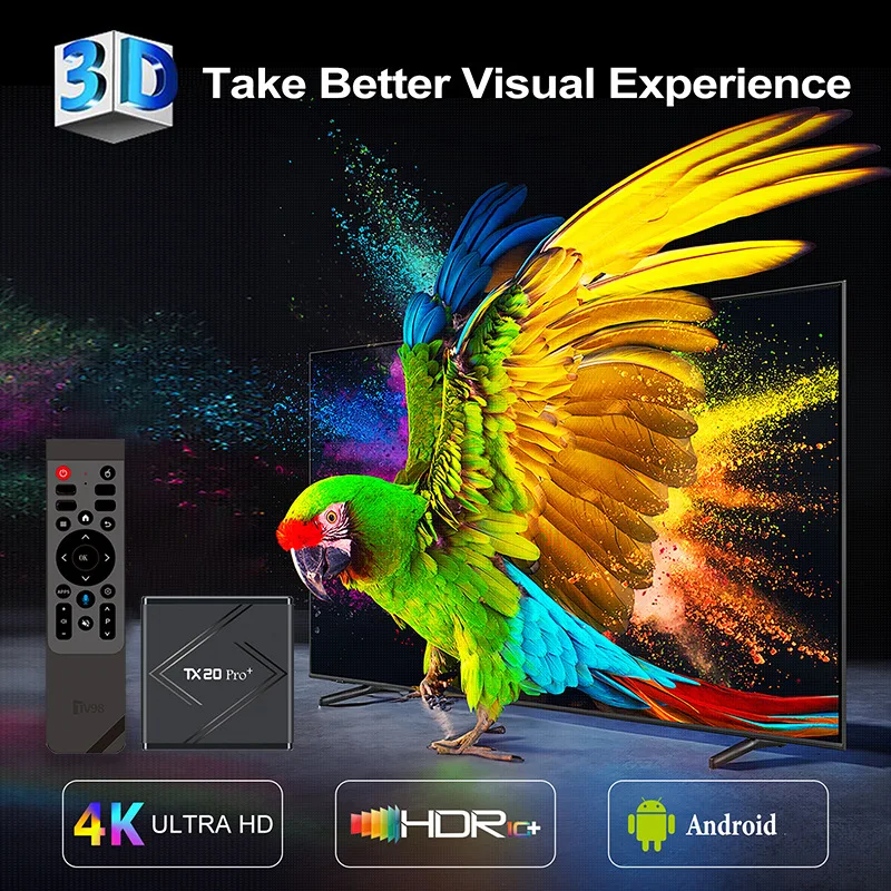 TX20 PRO plus TV Box Allwinner H313 4K 3D ترقية فك تشفير الفيديو 16G 256G 5G 2.4G Dual Wifi BT5.2 Android 15 Set Top Box