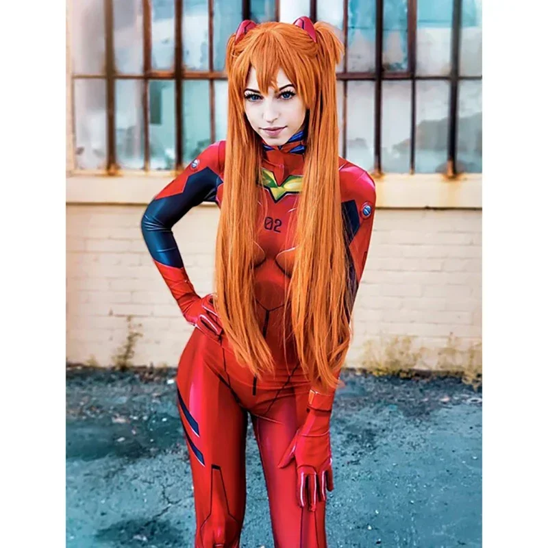 Anime EVA Cosplay Costume Bodysuit Asuka Tights Maillot Ayanami Langley Hallowen Party Cloth