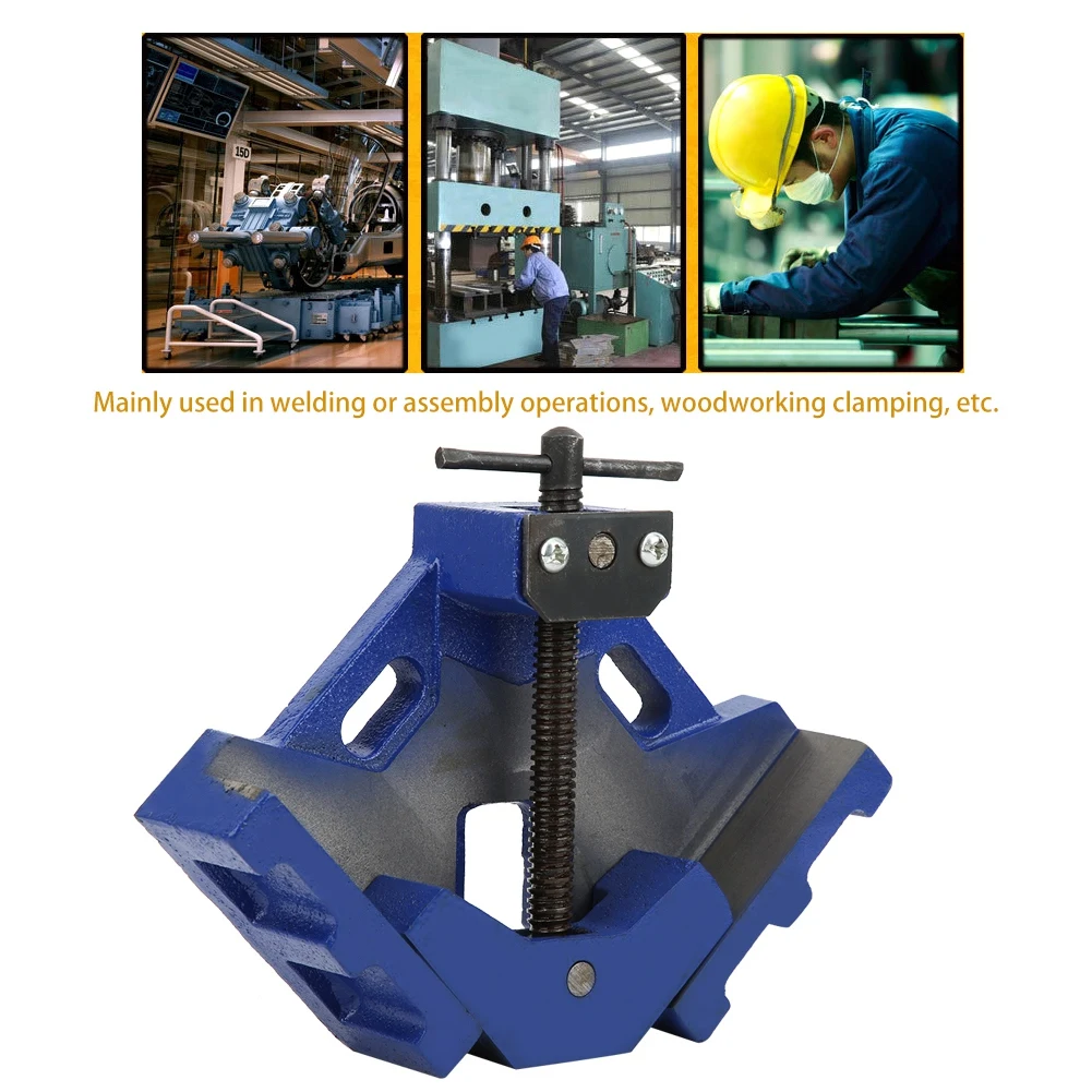 4-Inch Right Angle Clamp Welder Tool Hardware Accessory Woodworking Clip Cast Iron Heavy-Duty Hardware Accessory