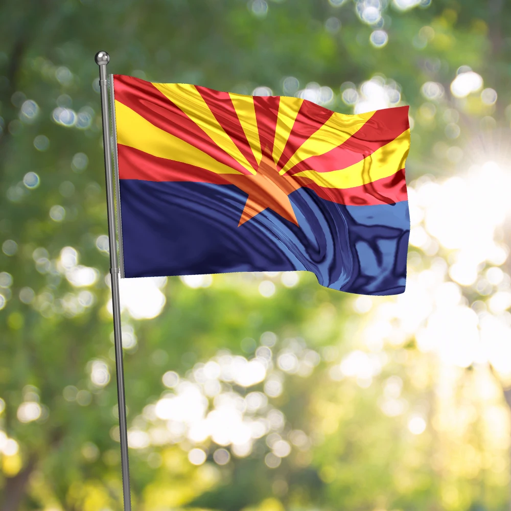 3x5 Ft Arizona Flag Vivid Color and Fade proof a state of the United States Flags Polyester with Brass Grommets 3 X 5 Ft