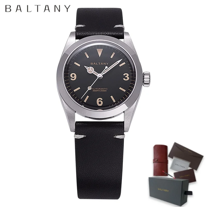 Baltany 1963 Explorer Homage ساعة ميكانيكية أنيقة كاجوال بمينا استوائي 200 متر مقاومة للماء 316L ساعة أوتوماتيكية من الفولاذ المقاوم للصدأ