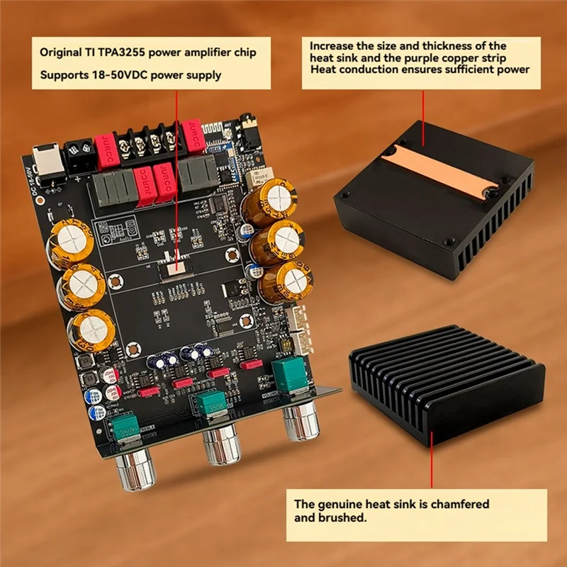 DIGIT-Digital Amplifier Board 3002TPRO QCC3034 Bluetooth 300W+ 300W 2.0 Channel APTX Lossless Amplifier Speaker Board