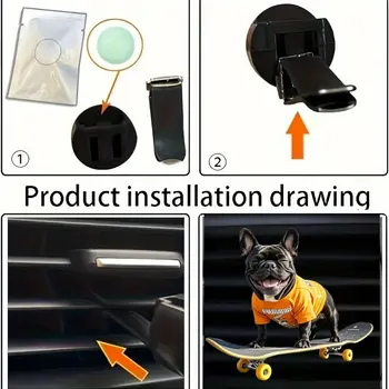 2D Francouzský buldoček Auto Výstup Dekorace Klip Interiér Vozidla Akrylový Auto Osvěžovač Vzduchu Díly Do Interiéru Automobilu Kawaii 10 nejlepší prodej vodní bullet - №8