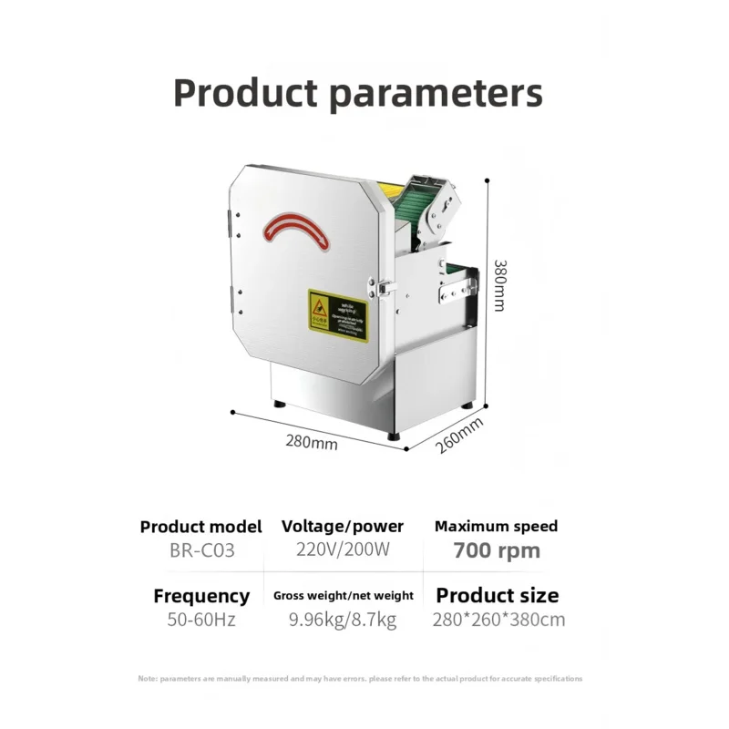 

New Condition 220V Electric Automatic Vegetable Fruit Cutter Machine Dual-Use Home Commercial Kitchen 200W Parsley Onion Cutting