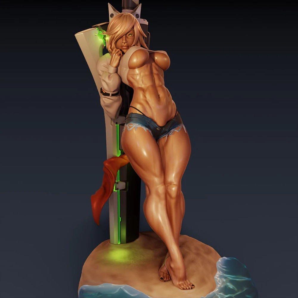 Ramlethal Soldado NSFW 3D Imprimir Resina Toy Kit, Gk estatueta sem pintura, FuTA DIY, estátua desmontada, Figuras Modelo Brinquedos, 1:24