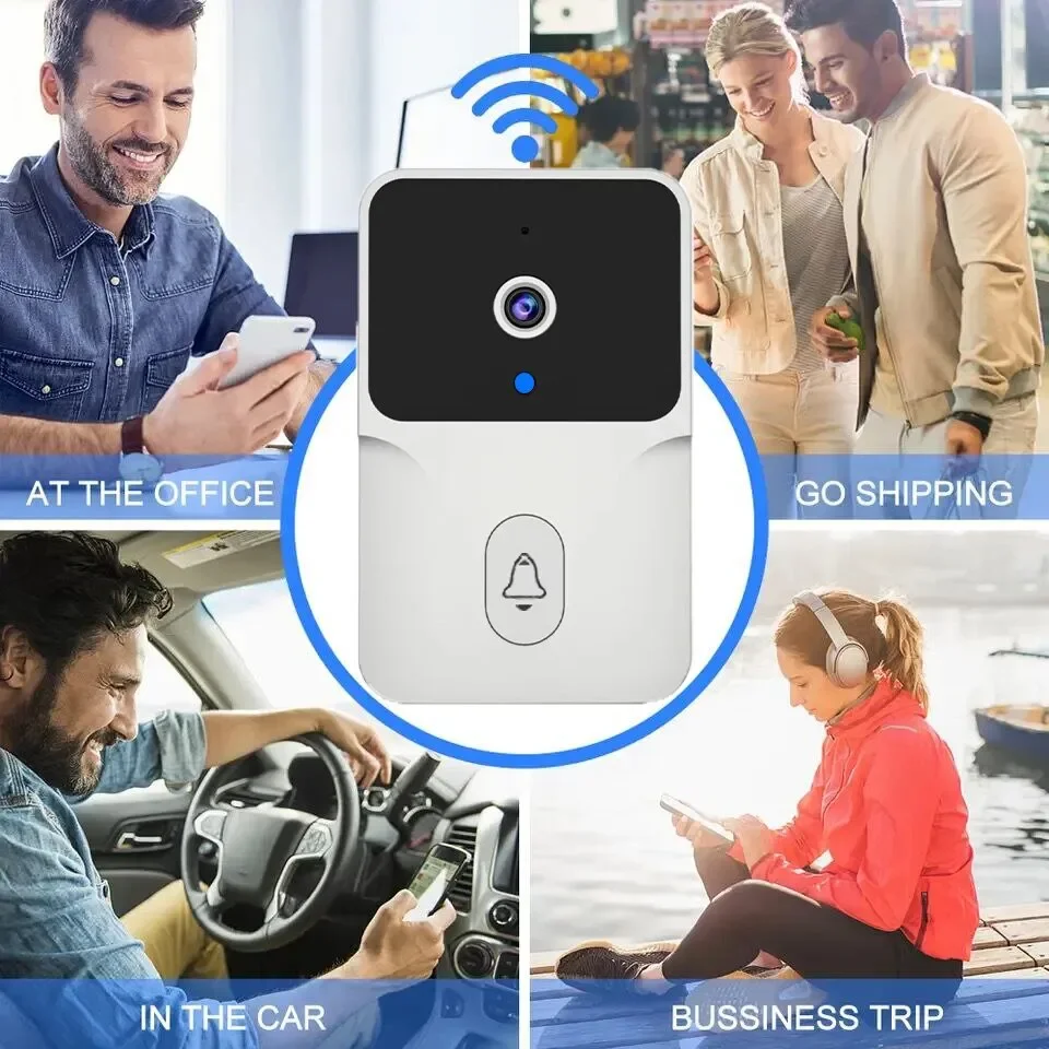 Tuya WiFi Doorbell Camera Waterproof HD PIR Motion Detection IR Alarm Security Door Bell With Camera Night Vision