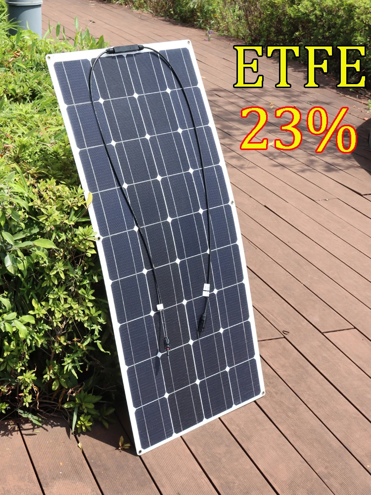 ETFE PET flexibles Solarpanel 150W 100W 80W Photovoltaikpanel 12V Batterieladegerät Monozelle Wohnmobil Wohnmobil Auto Boot Dach EU Versand