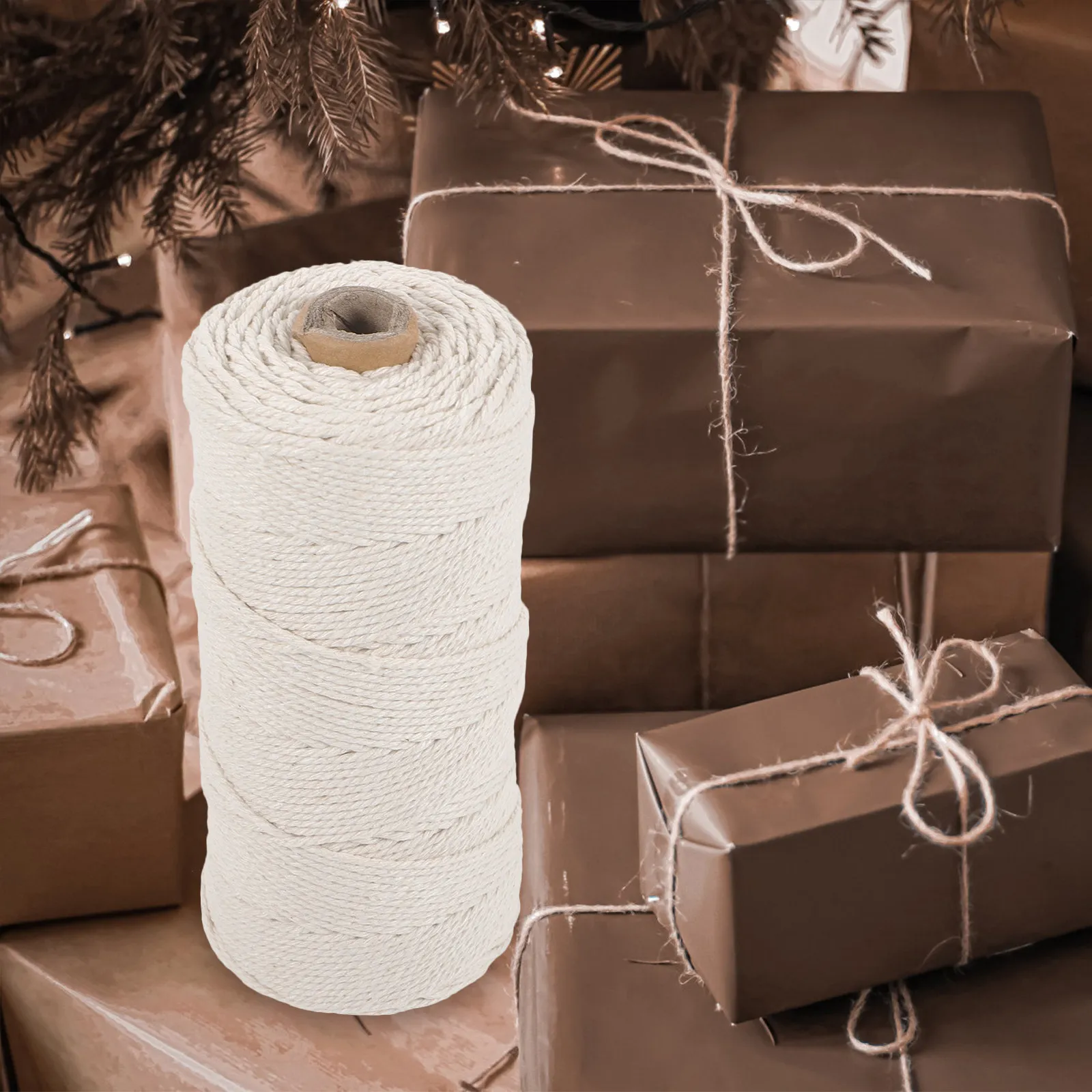 

Knitting Cotton Rope DIY Macrame Cord Flexible for DIY Crafts Wall Hanging Packaging Kitchen Gift Rope Macrame Cord