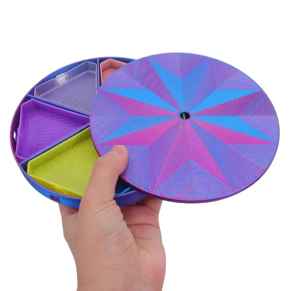 Stackable Diamond Painting Tray Multi-Color with Lid Rhinestone Sorting Tray Triangle Tray Compact Diamond Painting Storage Tray