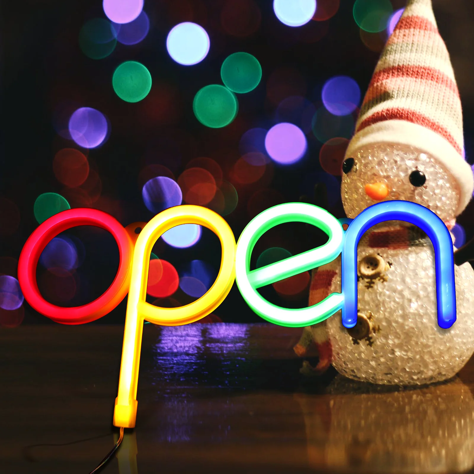 

LED Neon Sign Open Sign Decor Room Bedroom Business Signs Glow Party Christmas Neon Open Signs For Business New Year Gifts
