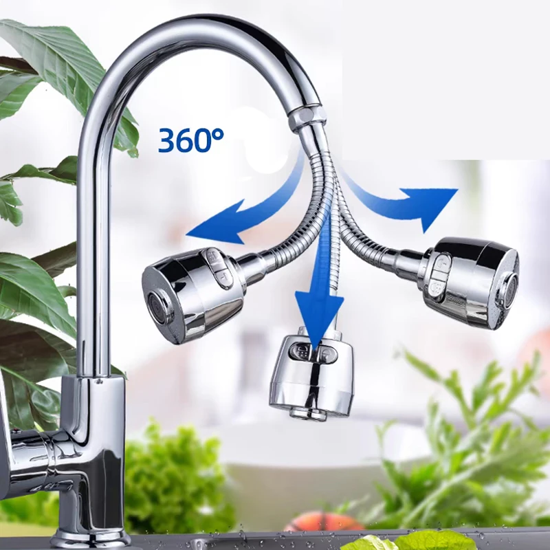 3Mode Universal Faucet Adapter Kitchen Aerator Shower Head Pressure Home Water Saving Bubbler Splash Filter Tap Nozzle Connector