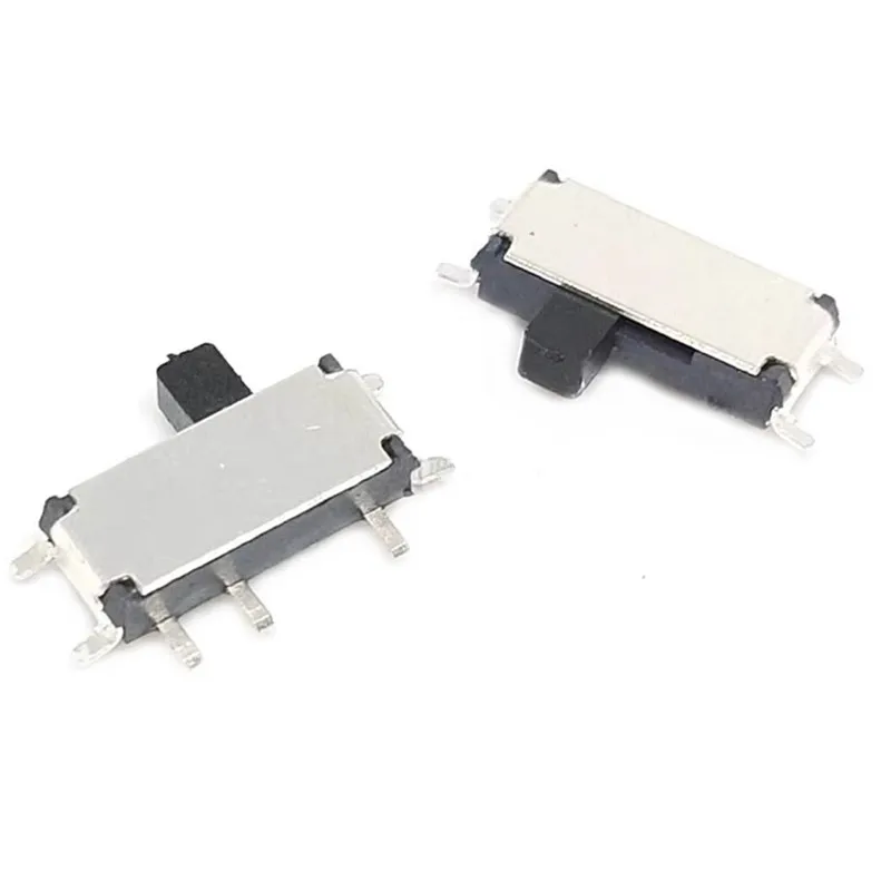 200PCS Toggle Slide Switch MSK12C01 1.5H 2.5H 2.0H Mini 7Pin On/Off 1P2T SPDT MSK 12C02  For MP3 MP4 SMD Black and White