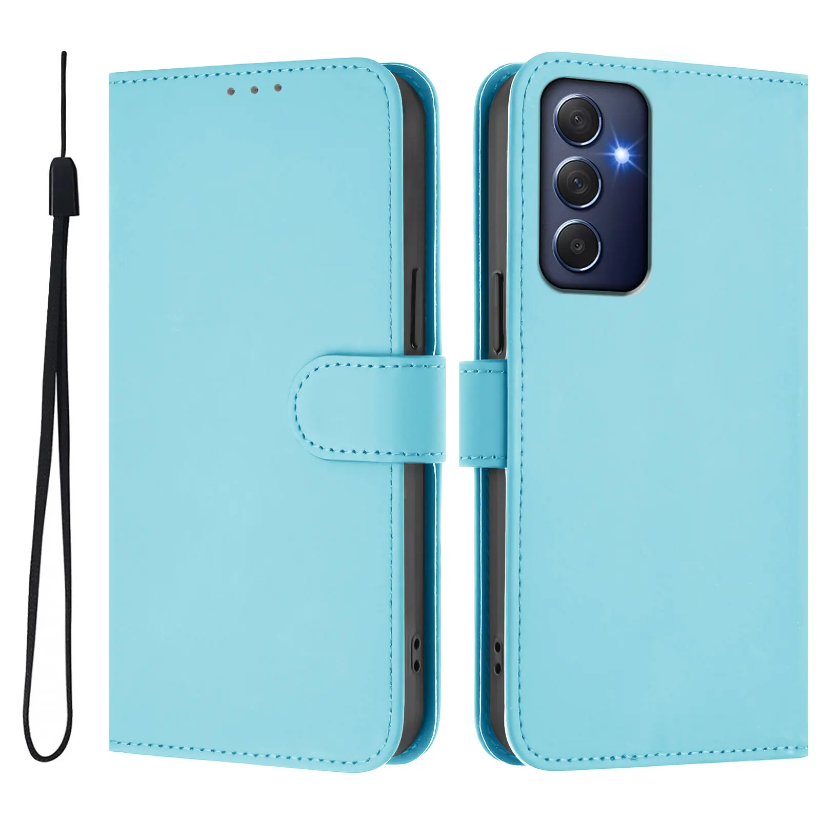 Stylish Flip Leather Wallet Case with Card Holder for Samsung Galaxy M62 M56 M55 M54 M53 M52 M36 M35 M34 M33 M32 F16 F06 5G