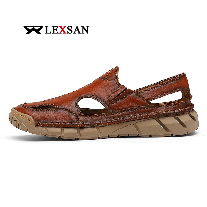 

Летние мужские сандалии из натуральной кожи, повседневная мужская обувь, уличные мужские кожаные сандалии, пляжная обувь, мужская обувь в римском стиле