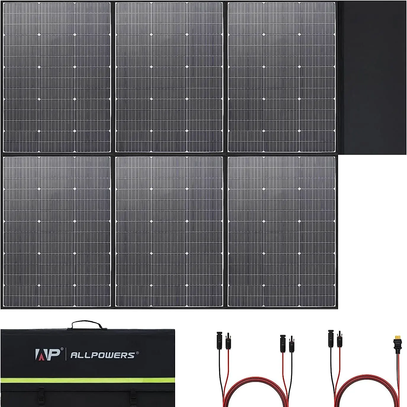 Allpowers ALLPOWERS Foldable Solar Panel 600W High-Efficiency Solar Module Solar Charger with Solar Output for RV Off-Grid Boat Home Camp portable power station