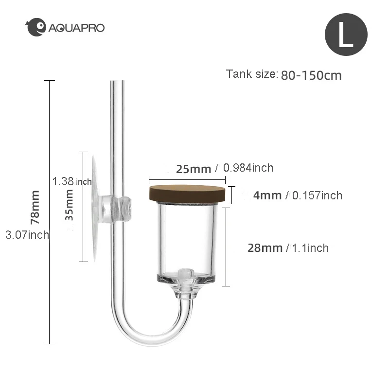 JFENGLI Aquarium CO2 Diffusor Aquarium Blase Mini Zähler Zubehör Sprayer Ausrüstung Akvarium Filter Terrarium Marine Waren Werkzeuge 5