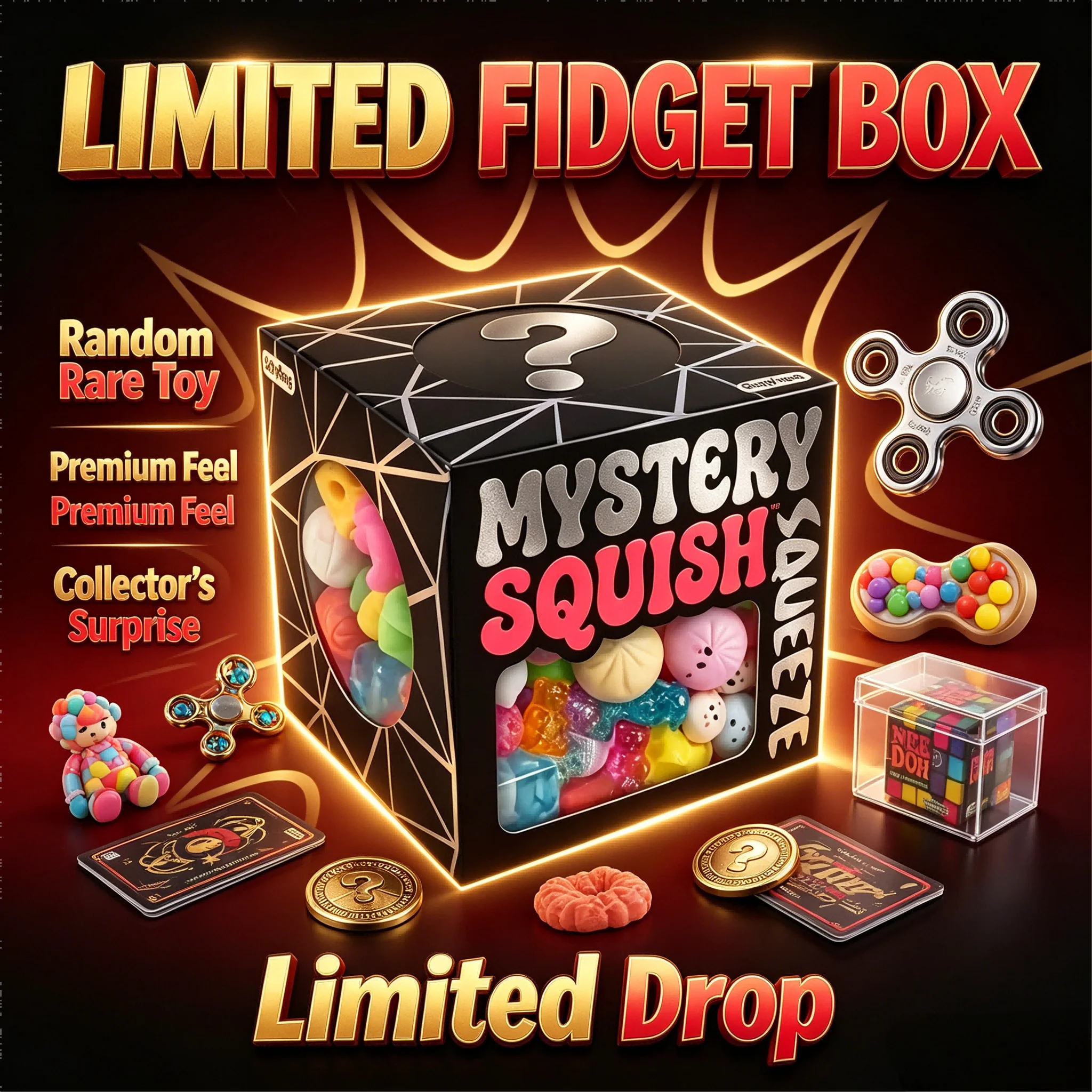 Random Surprise Mix Squishy Blind Box Single Pack Cute Squeeze Fidget Toy Soft Slow Rise Squishies Stress Relief Holiday Present