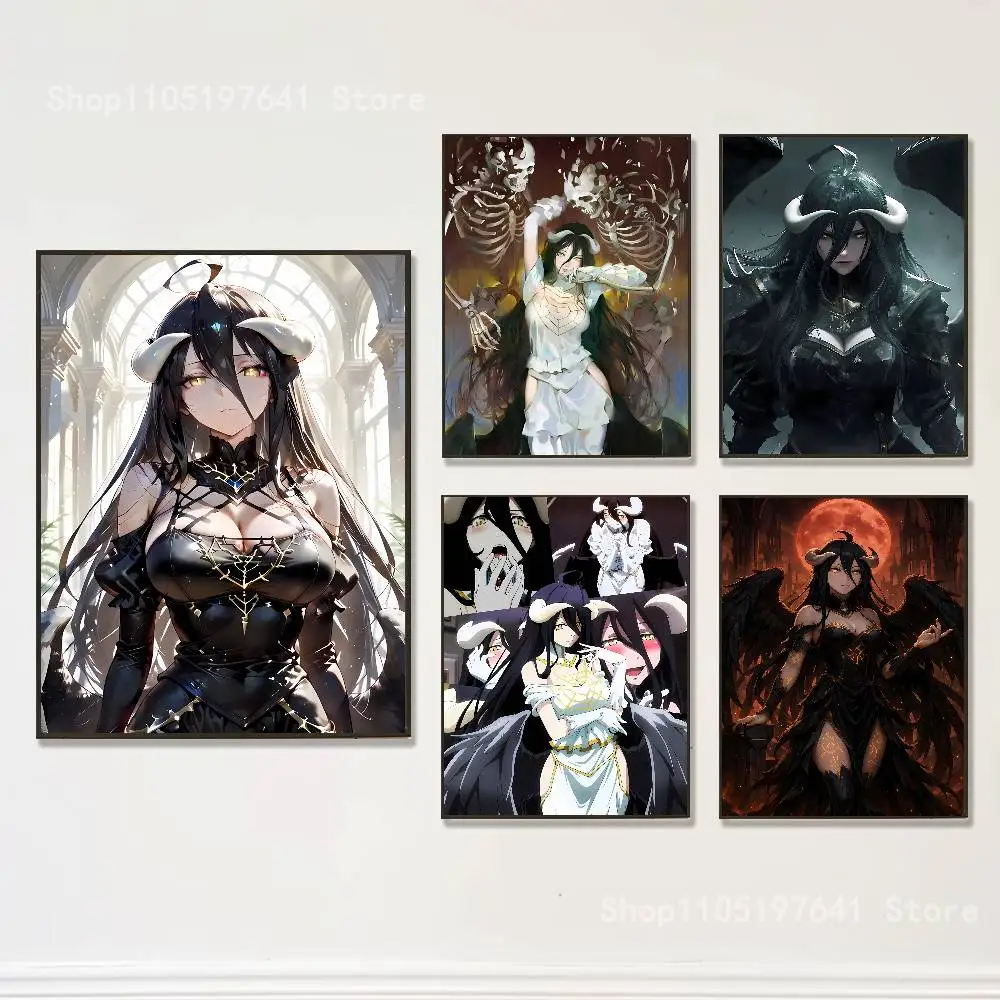 

Animation A-Albedo O-Overlord Poster Multi-Purpose Wall Art for Living Room Bedroom Office Hallway Bar Home Decor Gift