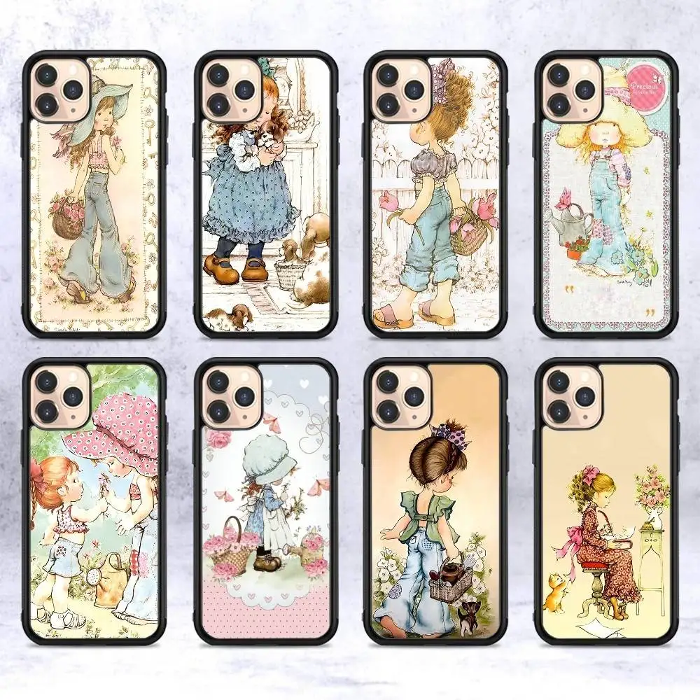 

Sarah Kay Girls Cute Phone Case For IPhone 16 Pro Max 15 14 Plus 14 13 12 11 17 PC+TPU Cases Back Cover